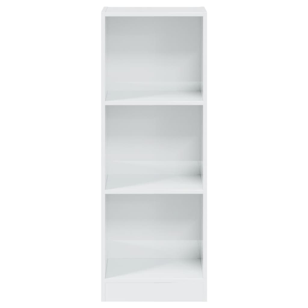 VidaXL Boekenkast met 3 schappen 40x24x109 cm hout hoogglans wit