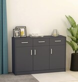 VidaXL Dressoir 110x30x75 cm bewerkt hout grijs