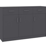 VidaXL Dressoir 110x30x75 cm bewerkt hout grijs