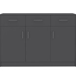 VidaXL Dressoir 110x30x75 cm bewerkt hout grijs
