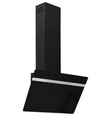 VidaXL Wandafzuigkap 60 cm staal en gehard glas zwart
