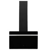 VidaXL Wandafzuigkap 60 cm staal en gehard glas zwart