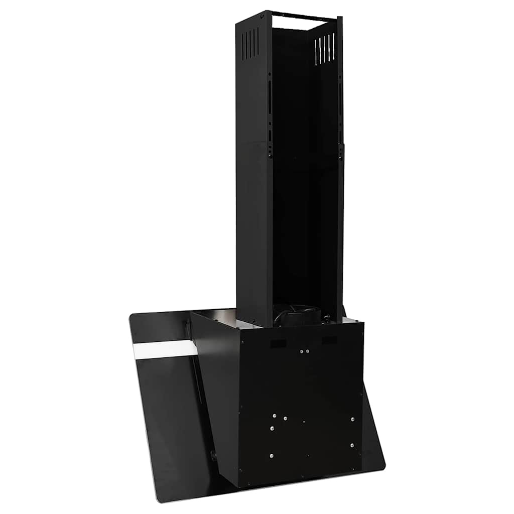 VidaXL Wandafzuigkap 60 cm staal en gehard glas zwart