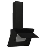 VidaXL Wandafzuigkap 60 cm roestvrij staal en gehard glas zwart
