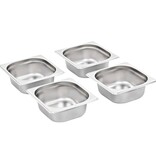 VidaXL Gastronormbakken 12 st GN 1/6 65 mm roestvrij staal