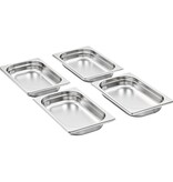 VidaXL Gastronormbakken 12 st GN 1/4 40 mm roestvrij staal