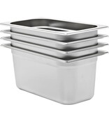VidaXL Gastronormbakken 4 st GN 1/3 150 mm roestvrij staal