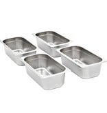 VidaXL Gastronormbakken 8 st GN 1/3 100 mm roestvrij staal