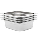 VidaXL Gastronormbakken 4 st GN 1/2 100 mm roestvrij staal