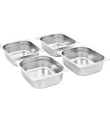 VidaXL Gastronormbakken 4 st GN 1/2 100 mm roestvrij staal