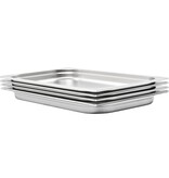VidaXL Gastronormbakken 4 st GN 1/1 40 mm roestvrij staal