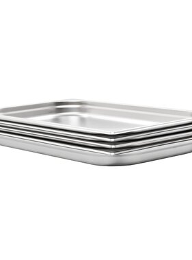 VidaXL Gastronormbakken 4 st GN 1/1 40 mm roestvrij staal