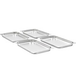 VidaXL Gastronormbakken 4 st GN 1/1 40 mm roestvrij staal