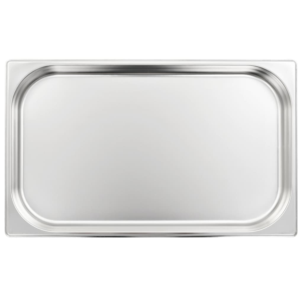 VidaXL Gastronormbakken 4 st GN 1/1 40 mm roestvrij staal