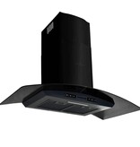 VidaXL Wandafzuigkap 756 m³/u 90 cm roestvrij staal zwart