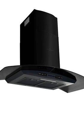 VidaXL Wandafzuigkap 756 m³/u 90 cm roestvrij staal zwart