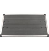 VidaXL Buitendouchebak 110x62 cm HKC roestvrij staal grijs