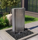 VidaXL Tuinfontein 60,2x37x122,1 cm roestvrij staal zilverkleurig