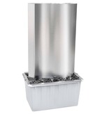 VidaXL Tuinfontein 60,2x37x122,1 cm roestvrij staal zilverkleurig