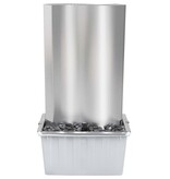 VidaXL Tuinfontein 60,2x37x122,1 cm roestvrij staal zilverkleurig