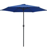 VidaXL Parasol met aluminium paal 270x246 cm azuurblauw