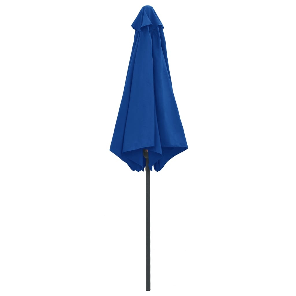 VidaXL Parasol met aluminium paal 270x246 cm azuurblauw