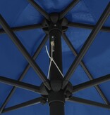 VidaXL Parasol met aluminium paal 270x246 cm azuurblauw
