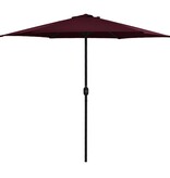 VidaXL Parasol met aluminium paal 270x246 cm bordeauxrood