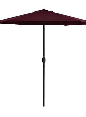 VidaXL Parasol met aluminium paal 270x246 cm bordeauxrood
