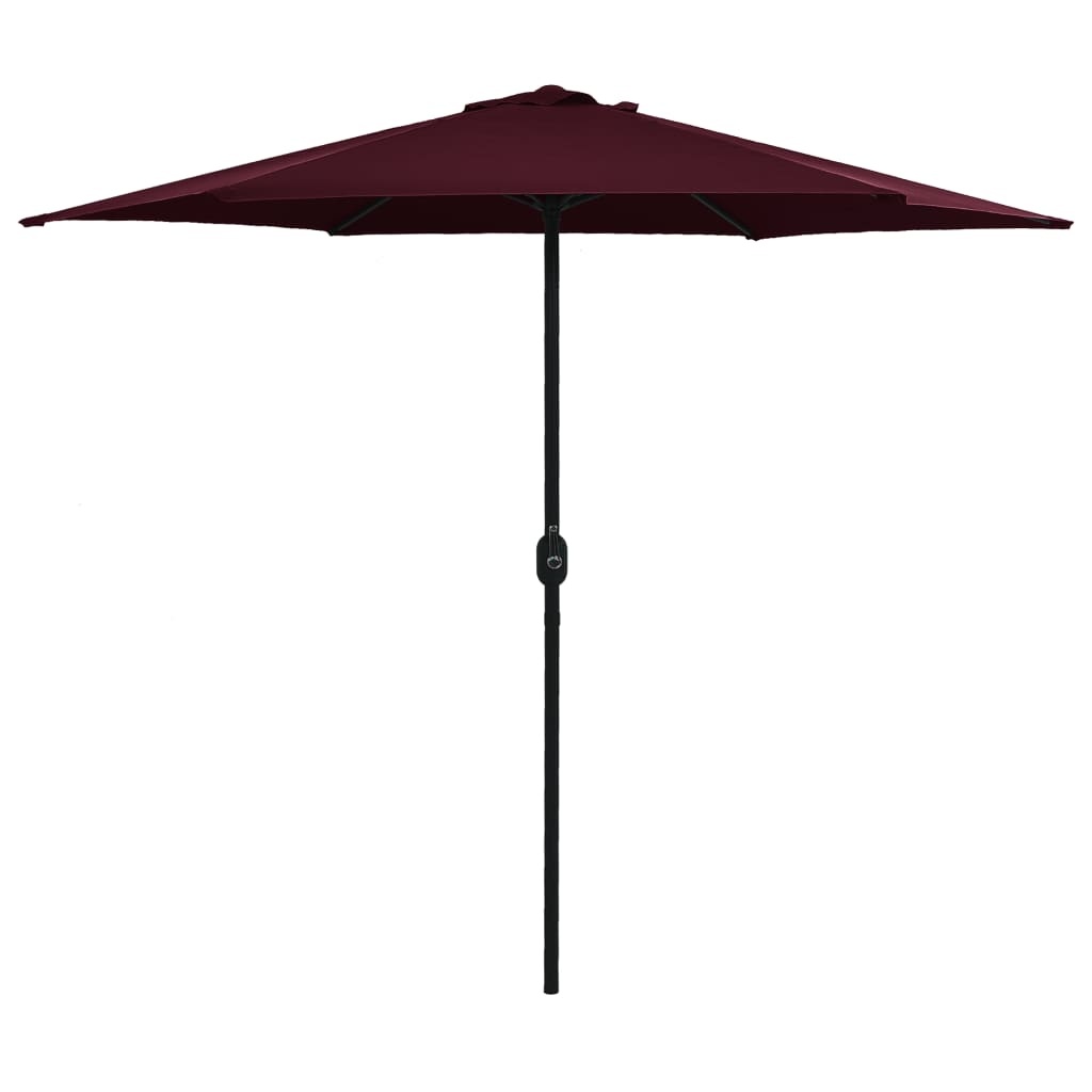 VidaXL Parasol met aluminium paal 270x246 cm bordeauxrood