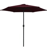 VidaXL Parasol met aluminium paal 270x246 cm bordeauxrood