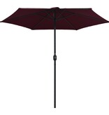 VidaXL Parasol met aluminium paal 270x246 cm bordeauxrood