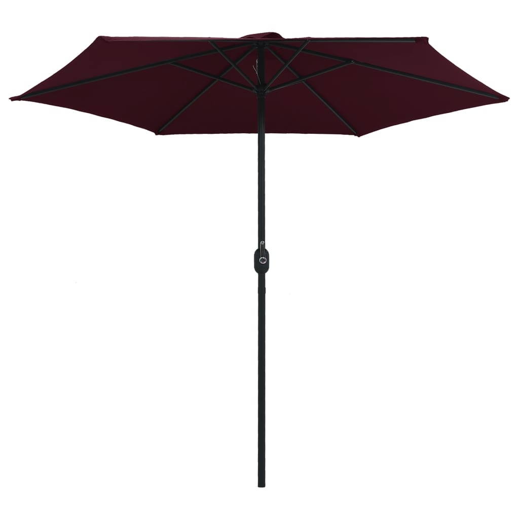 VidaXL Parasol met aluminium paal 270x246 cm bordeauxrood