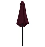 VidaXL Parasol met aluminium paal 270x246 cm bordeauxrood
