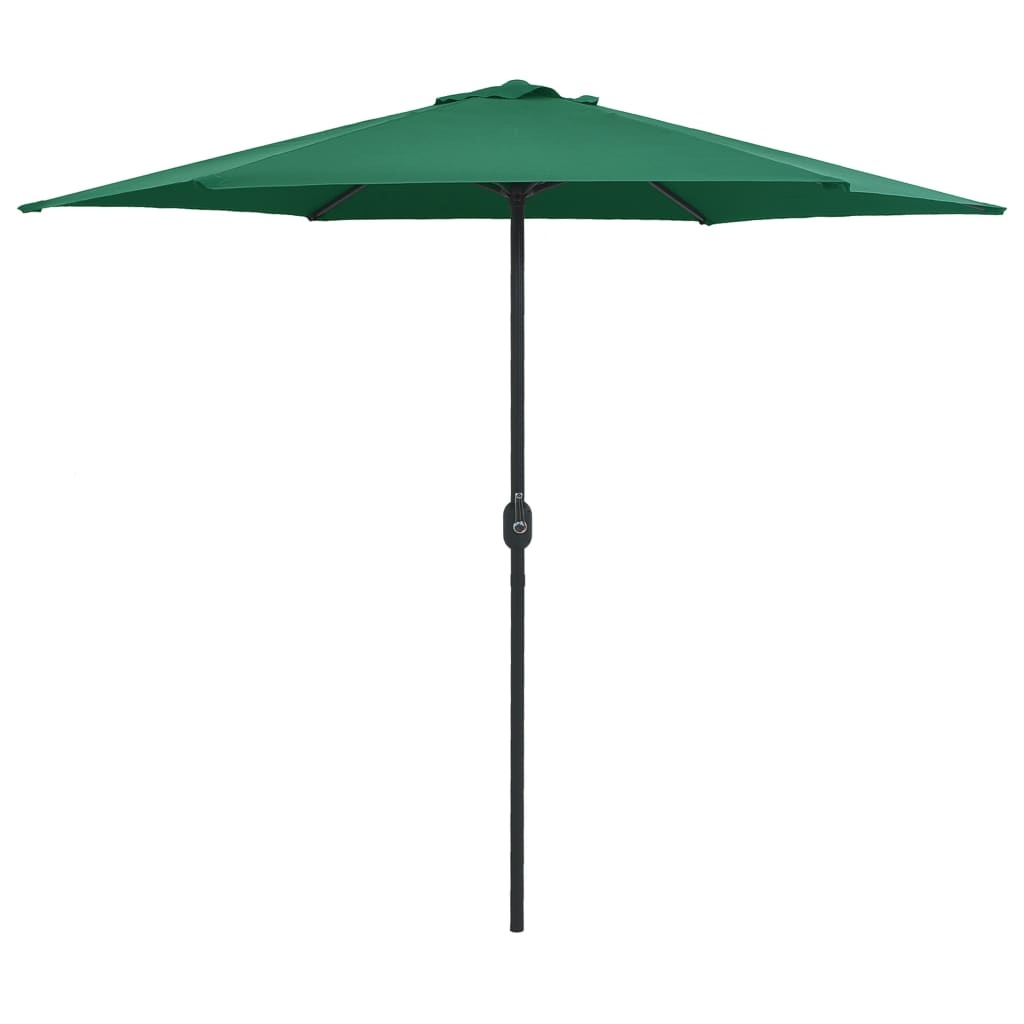 VidaXL Parasol met aluminium paal 270x246 cm groen
