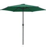 VidaXL Parasol met aluminium paal 270x246 cm groen