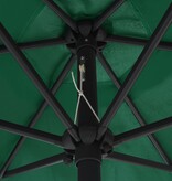 VidaXL Parasol met aluminium paal 270x246 cm groen