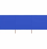 VidaXL Windscherm 3-panelen 400x120 cm stof azuurblauw