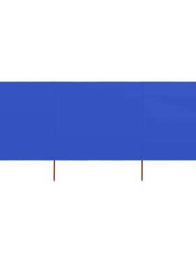 VidaXL Windscherm 3-panelen 400x120 cm stof azuurblauw