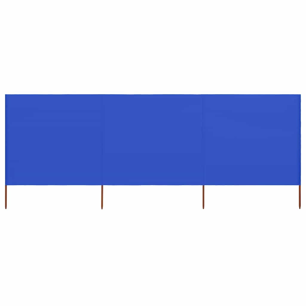 VidaXL Windscherm 3-panelen 400x120 cm stof azuurblauw