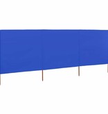 VidaXL Windscherm 3-panelen 400x120 cm stof azuurblauw