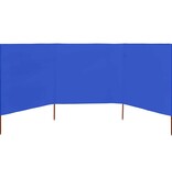 VidaXL Windscherm 3-panelen 400x120 cm stof azuurblauw