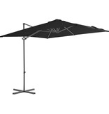 VidaXL Zweefparasol met stalen paal 250x250 cm zwart