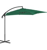 VidaXL Zweefparasol met stalen paal 250x250 cm groen