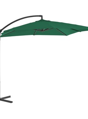 VidaXL Zweefparasol met stalen paal 250x250 cm groen
