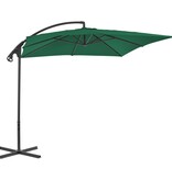 VidaXL Zweefparasol met stalen paal 250x250 cm groen