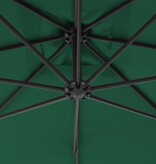 VidaXL Zweefparasol met stalen paal 250x250 cm groen