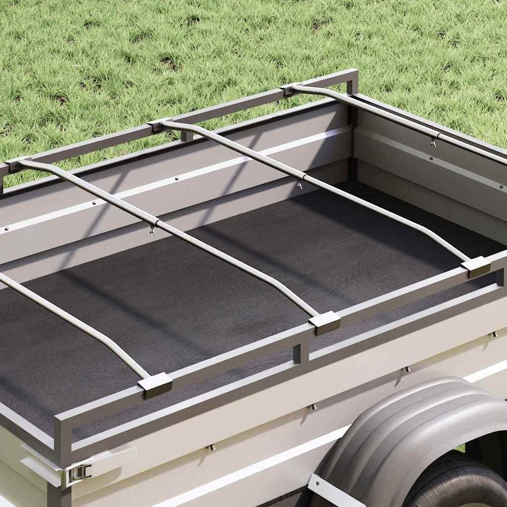 VidaXL geschikt voor vlak tarpaulin beugel 4 pcs Zilver 130-210 cm