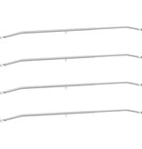 VidaXL geschikt voor vlak tarpaulin beugel 4 pcs Zilver 130-210 cm