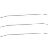 VidaXL geschikt voor vlak tarpaulin beugel 3 pcs Zilver 130-210 cm